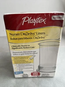Playtex Nurser Drop-Ins Drop in Liners 4 oz 80 Count Sealed - Picture 1 of 5