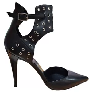Tamara Mellon Black Drive 105 Nappa Leather Micro Eye Bootie $895 US 8 EU 38 NWB - Picture 1 of 4