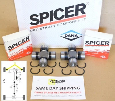 Jeep Cherokee 1974-2001 4x4 eje delantero engrasable juntas en U OEM Spicer 2 Ea Foto 1 de 4