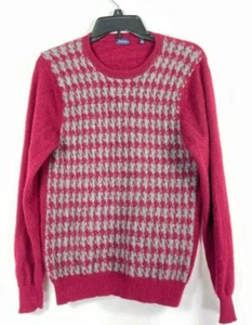 Thirty Five Kent Mens 100% Cashmere Sweater Crew Neck Checkered Print Size M. - Picture 1 of 8