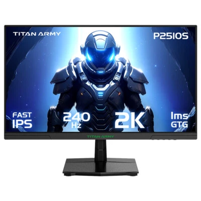 TITAN ARMY 24,5-Zoll Gaming-Monitor 2560×1440/16:9 240Hz 1ms GTG/DCI-P3 Monitor - Bild 1 von 4