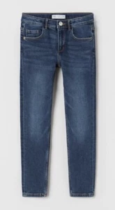 NWT Zara Girls 11/12 Denim Stretch Skinny Midrise Jeans Adjustable Waist - Picture 1 of 3