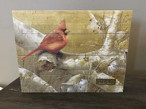 Hallmark - Marjolein Bastin "Gather Beauty" Cardinal Wooden Tabletop Art EUC - Picture 1 of 6