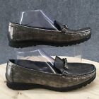 Wirth Shoes Womens 42 Original Mocassin Snake Skin Pattern Casual Gray Leather