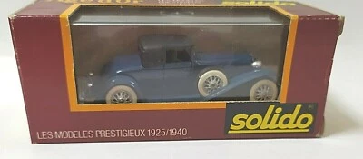 SOLIDO AGE D'OR 1:43 AUTO  DIE CAST CORD L29 1929 BLU E NERO ART 80  * - Immagine 1 di 4