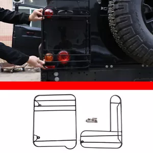 For Land Rover Defender 90 110 04-18 Alloy TailL Rear Lamp Guards Cover Pair Kit - Picture 1 of 9