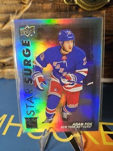 Adam Fox Star Surge SS-27 2023-24 Upper Deck Series 1 New York Rangers