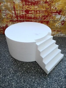 Torte Dummy Styropor Treppe Scheibe Treppenstufe Podest Hochzeit Torte Säule DIY - Bild 1 von 14