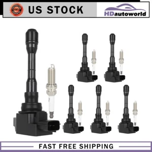 6x Ignition Coils + 6x Iridium & Platinum Spark Plug For INFINITI Q50 16-21 - Foto 1 di 11