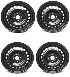 Set 4 15" Black Factory Replacement Wheel Fits 15-18 Honda Fit 15x6 4x100 +45mm - Picture 1 of 2