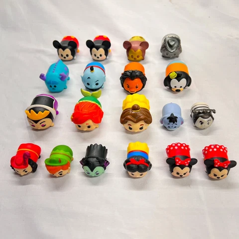 Tsum Tsum Disney Vinyl 19 Figures Lot Scar Genie Mickey Ariel Belle Sulley Woody Cover