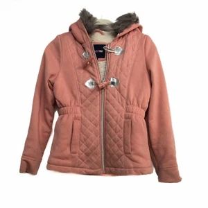Limited Too Girls Light Pink Parka Jacket Full Zip Polyester Pockets Size 10/12 - Picture 1 of 7