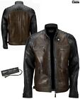 Mens Cafe Racer Biker Motorcycle Cafe Racer High Quality Genuine Leather Jacket