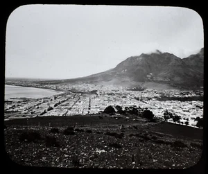 FOTOGRAFÍA ANTIGUA CIUDAD DEL CABO SUDAFRICA C1890 Linterna Mágica Diapositiva - Imagen 1 de 3