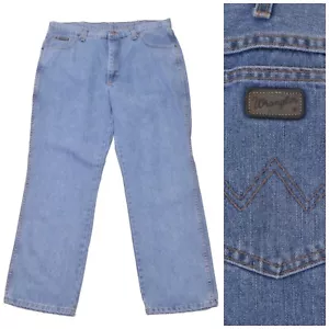 Wrangler Azul Vintage Vaquero 38/30 Pierna Recta Cremallera Vaquero Rockabilly - Imagen 1 de 11