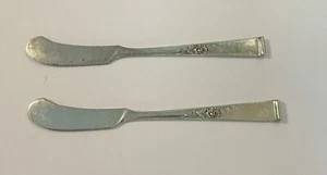 2 REED AND BARTON STERLING SILVER CLASSIC ROSE SPREADERS - Picture 1 of 2
