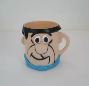 Vintage Flintstones Multiple Brand Vitamins Plastic Mug Yabba dabba doo - Picture 1 of 8