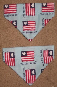 Bandana para perro God Bless The USA Banderas y corazones - 5 tallas XS-XL - Imagen 1 de 2