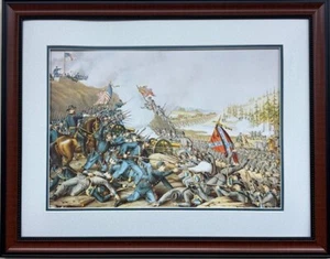 Kurz & Allison "Battle of Franklin" New CUSTOM FRAMED Civil War Art States New - Picture 1 of 3