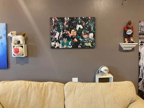 SALE! 24x16 framed NICK FOLES CANVAS PRINT football Philadelphia Eagles poster Cover