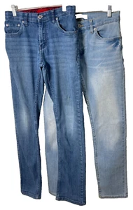 LOT of 2 Boys Levi's Blue Stretch Denim Jeans-510 Skinny & 511 Slim (Size 16) - Picture 1 of 8