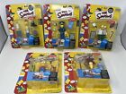 Vintage Lot Of 5 Simpsons Figures By Playmates, Cletus, Bart, Officer Marge