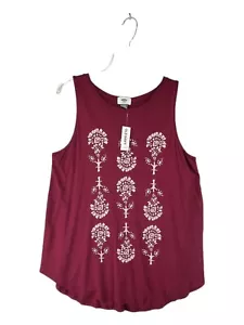 Old Navy Damen Größe L Top kastanienbraun & rosa ärmellos mit Druck - Bild 1 von 13