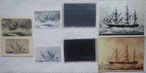 C° TOUACHE~PAQUEBOT "EUROPE"~GLASGOW~1855-1860~NEGATIF+PHOTO+CP TABLEAU - Picture 1 of 15