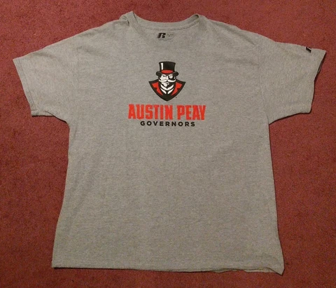 AUSTIN PEAY GOVERNORS RUSSELL ATHLETIC MENS SIZE XL 46-48 GRAY T SHIRT Cover