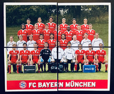 2009-10 Panini Bayern Munich #2-3-4-5 Team photo (4) sticker set Thomas Muller