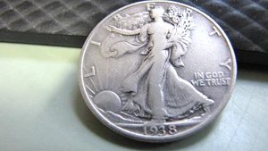 1938 D Walking Liberty Half Dollar sehr schöne Erhaltung - Bild 1 von 4