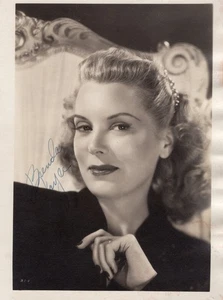VINTAGE "TARZAN" ACTRESS: BRENDA JOYCE SIGNED 5 X 7 SEPIA STYLE PHOTO - Picture 1 of 1