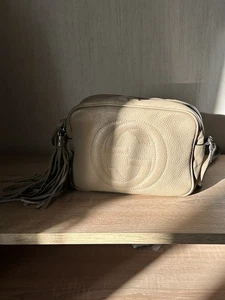 Gucci Soho Disco Camera Crossbody Bag Tan Beige Leather - Picture 1 of 8