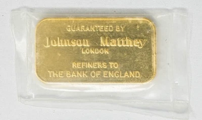 Vintage Johnson Matthey 10 Gramm Gold Bar Lodon .9999 Fine DC-7170 - Image 1 of 2