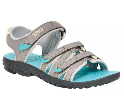NEW Teva Children’s Tirra Sandals Gray Drizzle-Teal Size 12 -NIB - Image 1 of 4