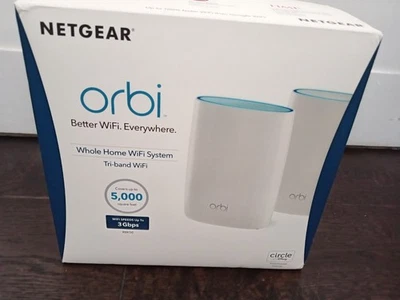 Netgear Orbi RBK50 Router & Satellite Kit - Tri-Band Mesh AC3000 (RBR50 & RBS50) - Image 1 of 4