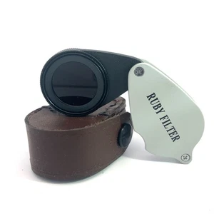 Ruby Filter Loupe with Leather Case and Box - Picture 1 of 3