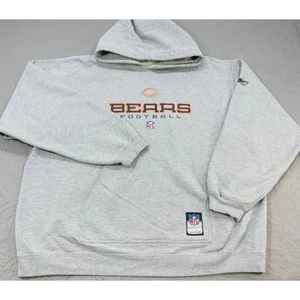 Vintage Chicago Bears Hoodie Sweatshirt Reebok XL Team Apparel NFL Terry Cloth - Picture 1 of 8