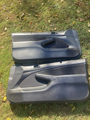 2001 2002 2003 2004 2005 Honda Civic Coupe Door Panels Driver Passenger in Black - Image 1 of 4
