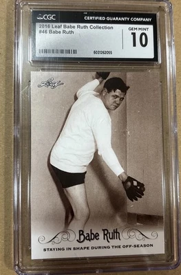 2016 Leaf Babe Ruth Collection #46 Babe Ruth "Staying In Shape" NY Yankee HOF L - Image 1 of 3