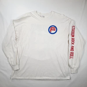Fall Out Boy Shirt Mens XL White Long Sleeve Stadium Rock And Roll 2018 Chicago - Picture 1 of 16
