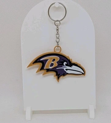 NFL Baltimore Ravens Keychain -  2x2 Inches - Image 1 of 2