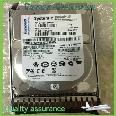 00AJ086 Lenovo / IBM 1TB 6Gb/s 2.5" 7.2K SAS HDD 00AJ087 00AJ090 - Image 1 of 4