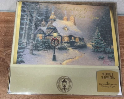 HALLMARK Thomas Kinkade - Thanking God For You - 18 Cards & 19 Envelopes - Image 1 of 4