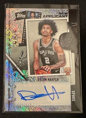 DYLAN HARPER AUTO ROOKIE CARD RAINBOW HOLO NEW APPLICANT RC 2025-26 TOPPS NBA - Image 1 of 2