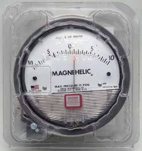 Medidor de presión diferencial centro cero Dwyer Magnehelic 2320 10-0-10 - Imagen 1 de 5