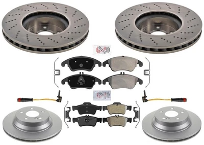 Paquete deportivo para Mercedes Benz E400 sedán 13-16 FR rotores de freno de disco pastillas de freno Foto 1 de 4