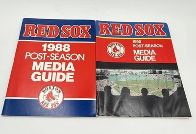 BOSTON RED SOX 1988 1990 Postseason Media Guide lot 2 Boggs Clemens Rice Evans - Image 1 of 4