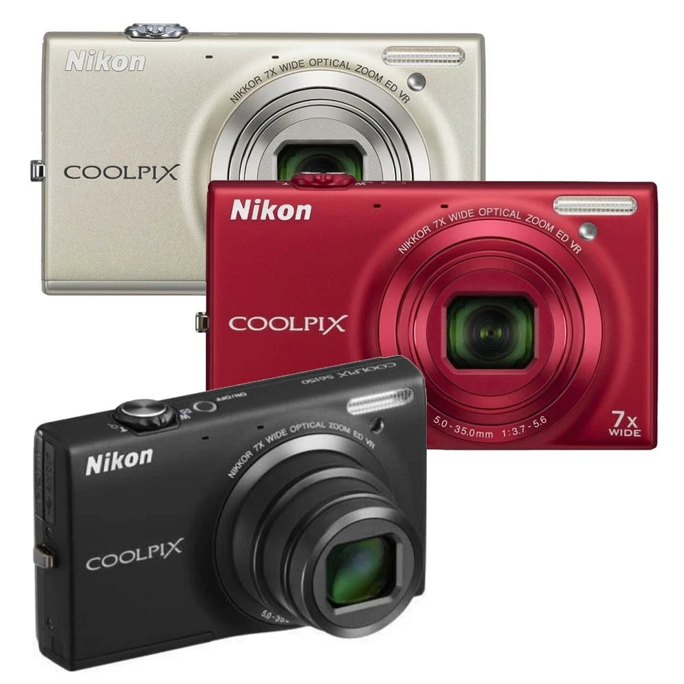 Nikon COOLPIX S6150 Digitalkamera 16,0 Megapixel, Rot eingebauter Lautsprecher - Bild 1 von 4