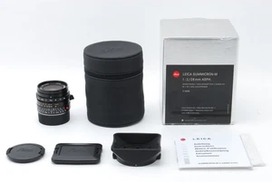 ¡Juego completo! [Sin usar] Lente Leica Summicron-M 28 mm f/2 ASPH E46 negra 6 bits MF JAPÓN - Imagen 1 de 24